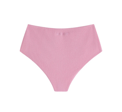 Salt Breeze Pink Textured Bikini Bottom