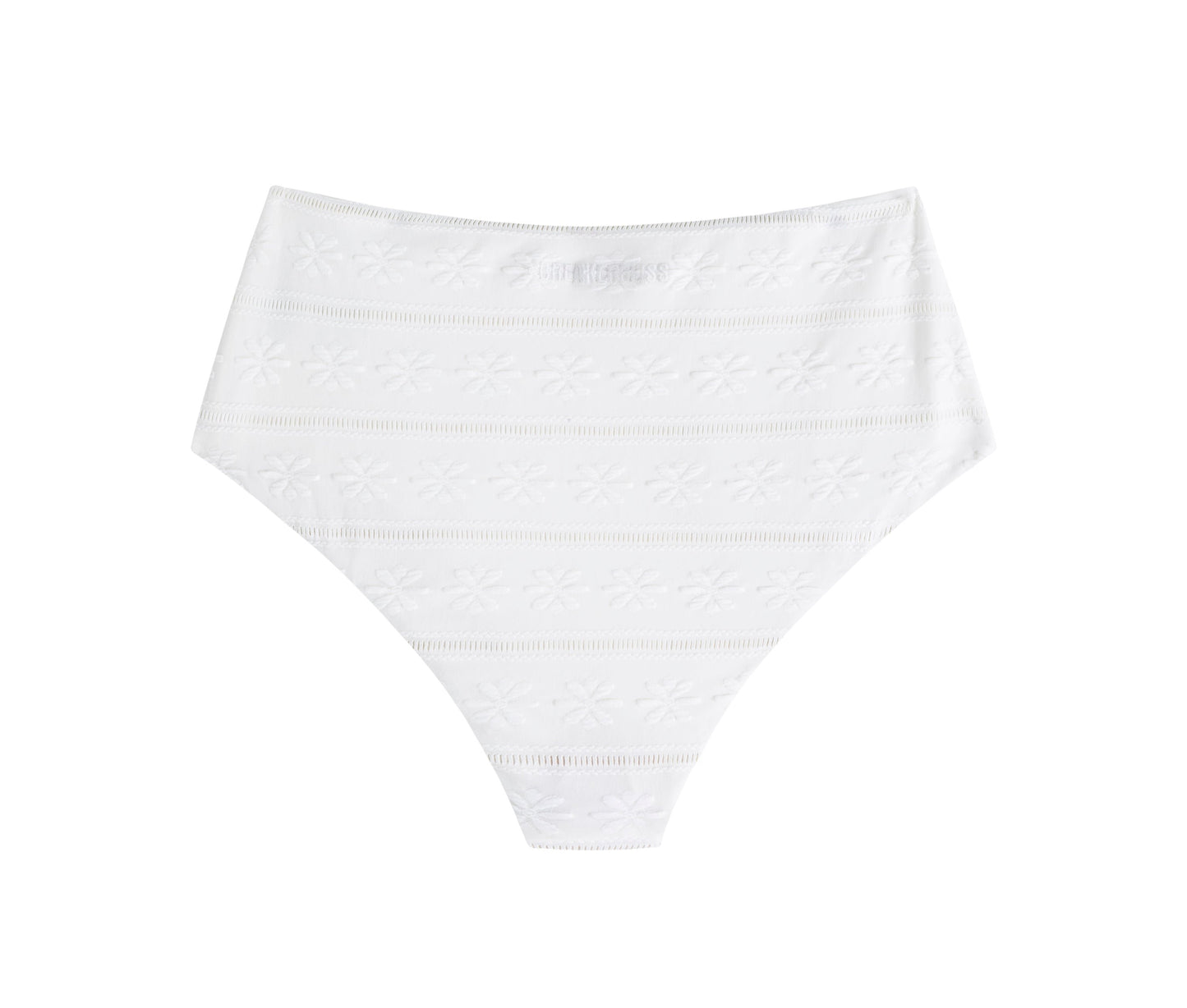 Salt Breeze White Jacquard Bikini Bottom