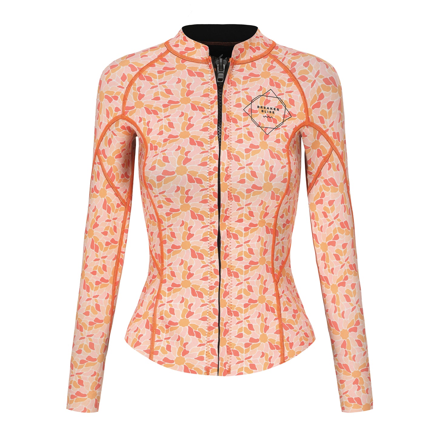 Sunkissed Days Long-sleeve Wetsuit Jacket with Floral Prints